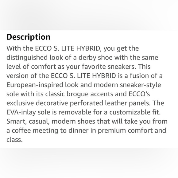 ECCO mens S Lite Hybrid Brogue - Picture 7 of 7